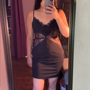 Black lace dress